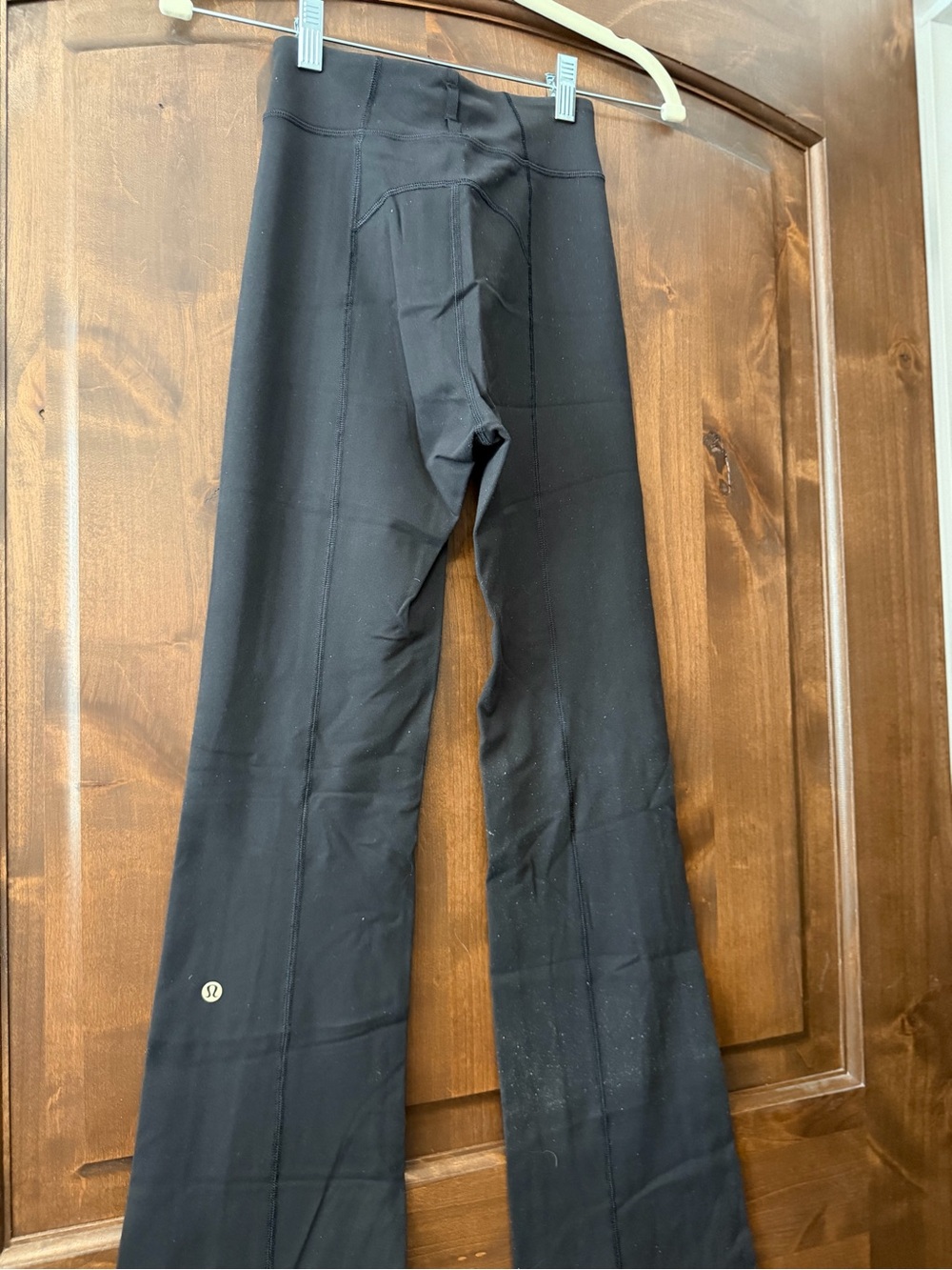 lululemon size 2  Black Flared Leggings with Gold Zip - Picture 3 of 3
